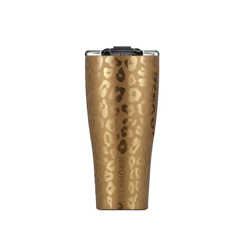 BruMate DWNV32GLE Imperial Pint Insulated Tumbler, Gold Leopard, 32 Oz