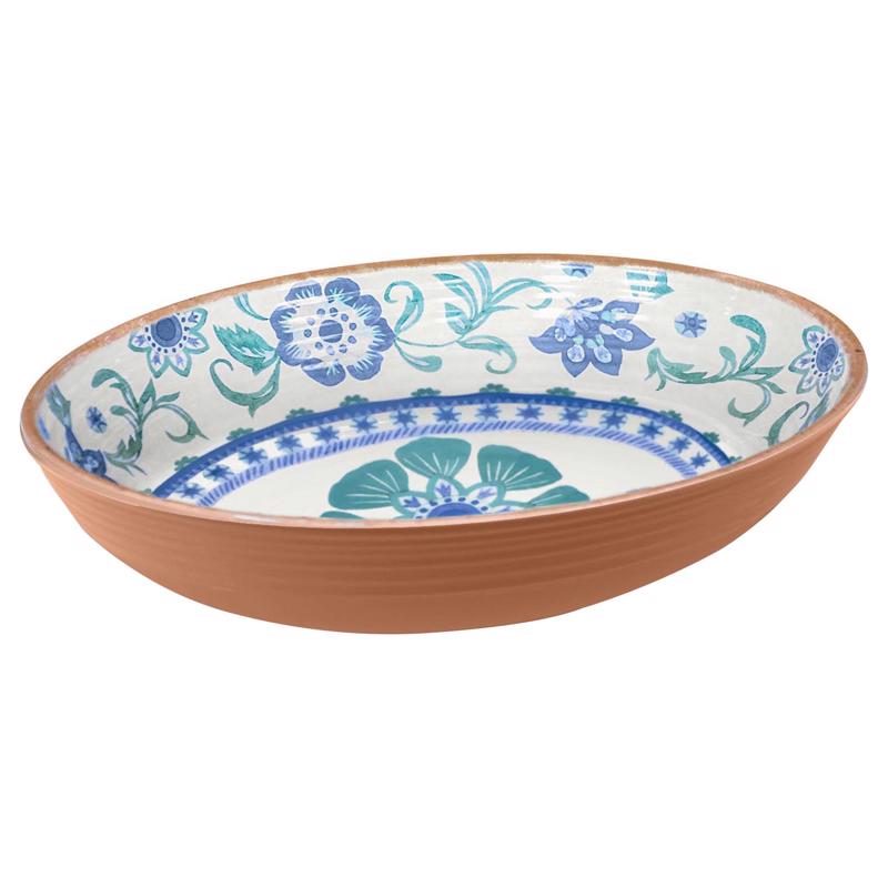 Tarhong PAN5132TMBFS Rio Turquoise Artisan Serve Bowl, Multicolored