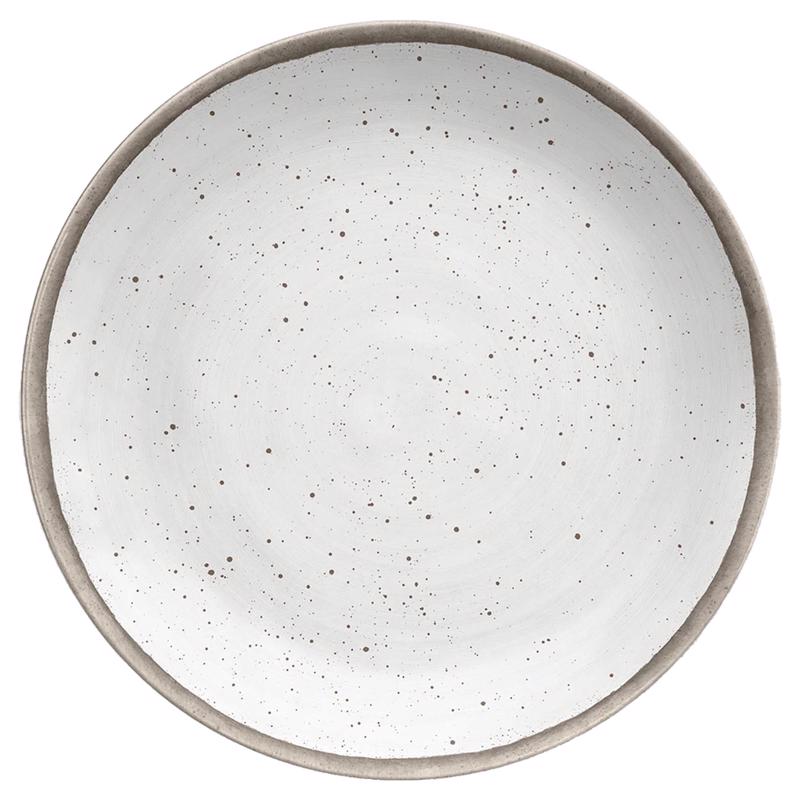 Tarhong TKN1085MKSS Kiln Salad Plate, Gray/White