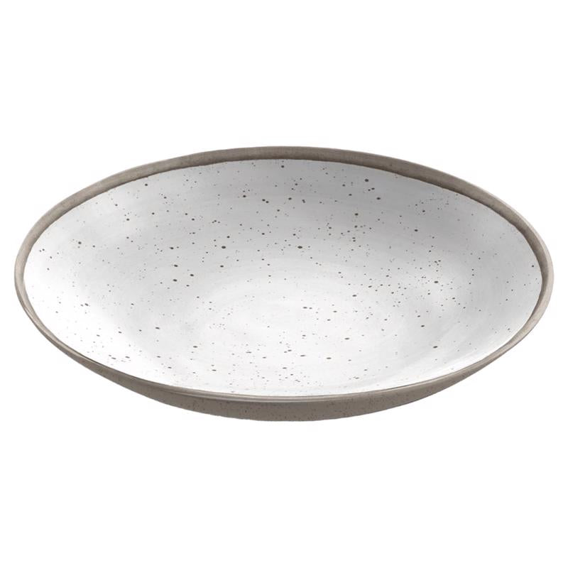 Tarhong TKN5090MKBS Kiln Low Bowl, Gray/White