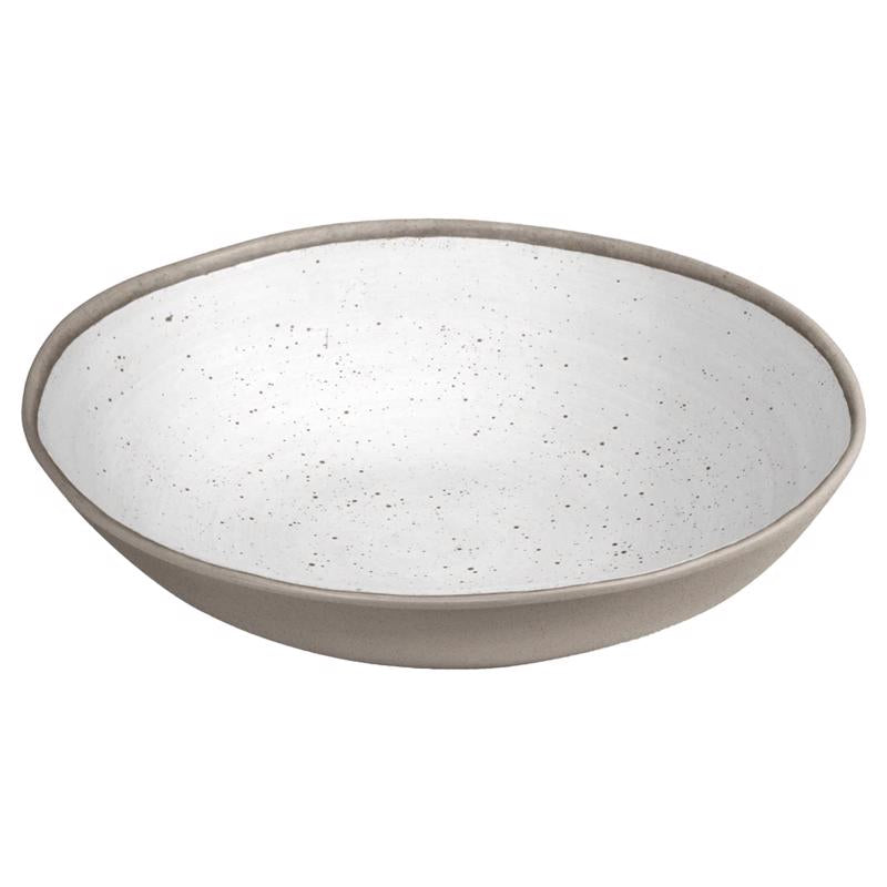 TarHong TCC5120MABS Round Kiln Serving Bowl, Gray/White