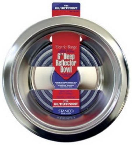 Stanco 5010-6 Electric Range Deep Reflector Bowl 6", Chromed Steel