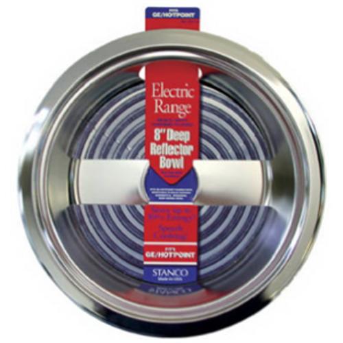 Stanco 5011-8 Electric Range Deep Reflector Bowl 8", Chromed Steel