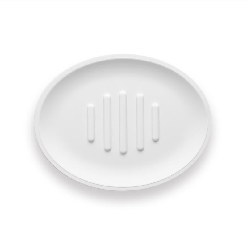 Sttelli BEA-SDI-WHI Belize Soap Dish, White, Plastic
