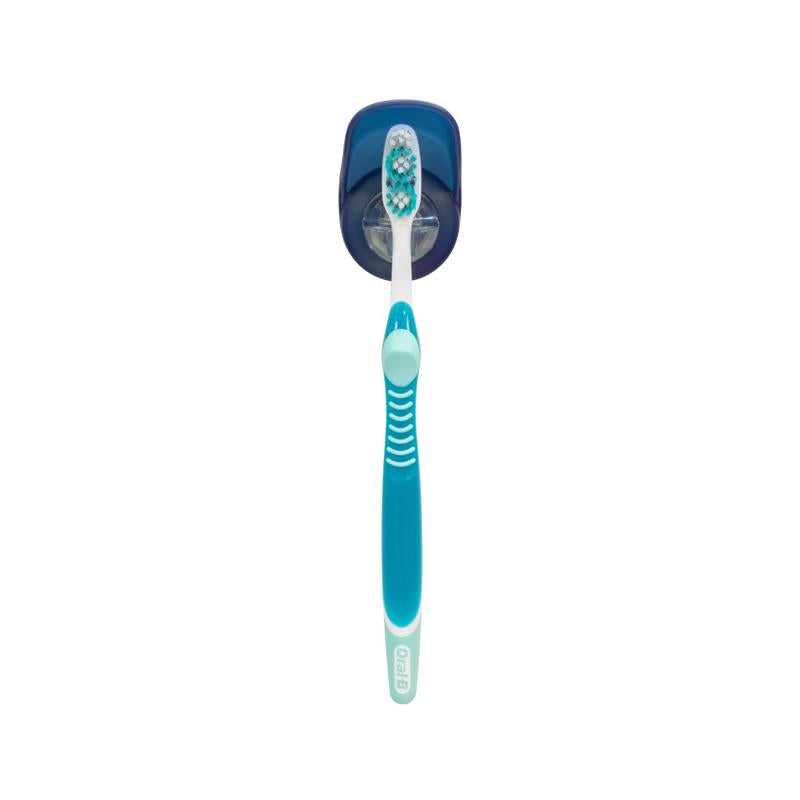Sttelli SUO-TBH-NAV Suction Toothbrush Holder, Navy, Plastic