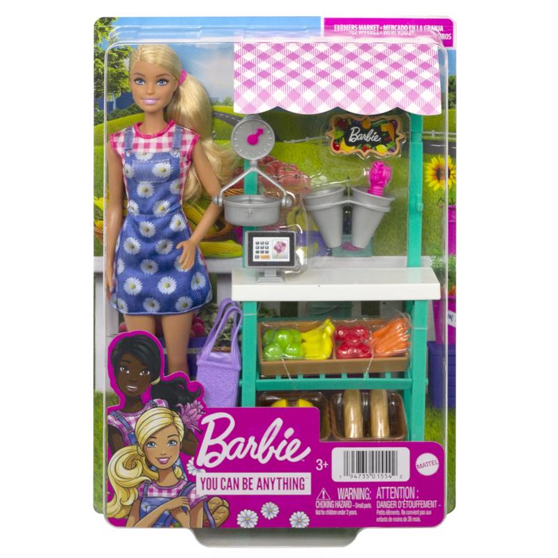 Mattel HCN22 Barbie Farmers Market Playset, Multicolored