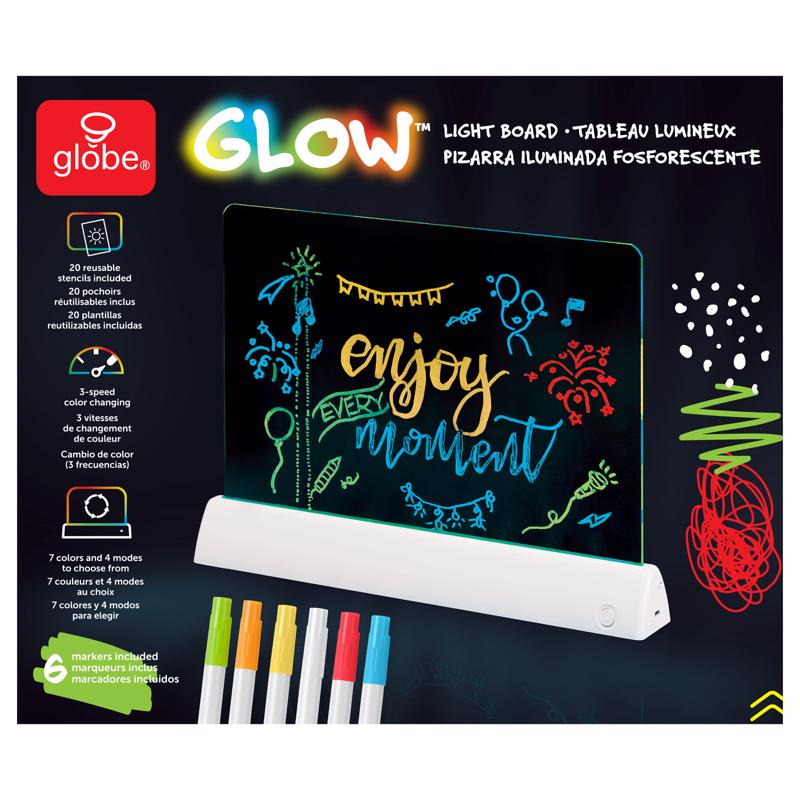 Globe Electric 13559 GLOW Light Board, Plastic, Clear
