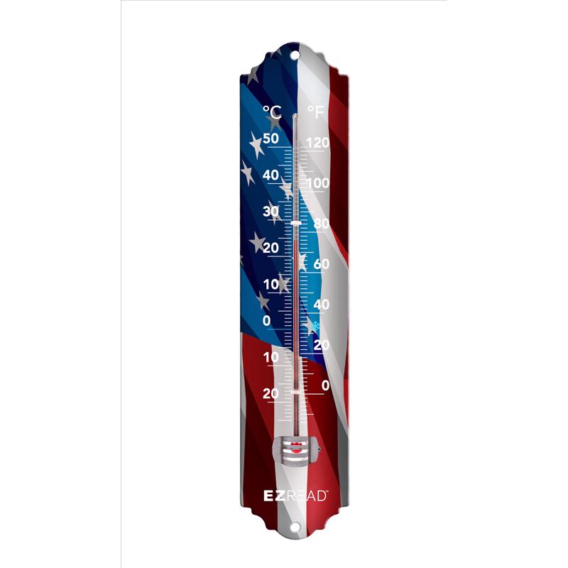 EZread 840-0121 American Flag Thermometer, Multicolored