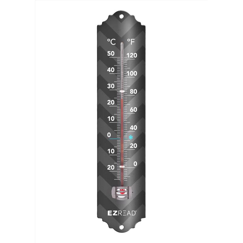 EZread 840-0122 Gray Chevron Thermometer, Multicolored