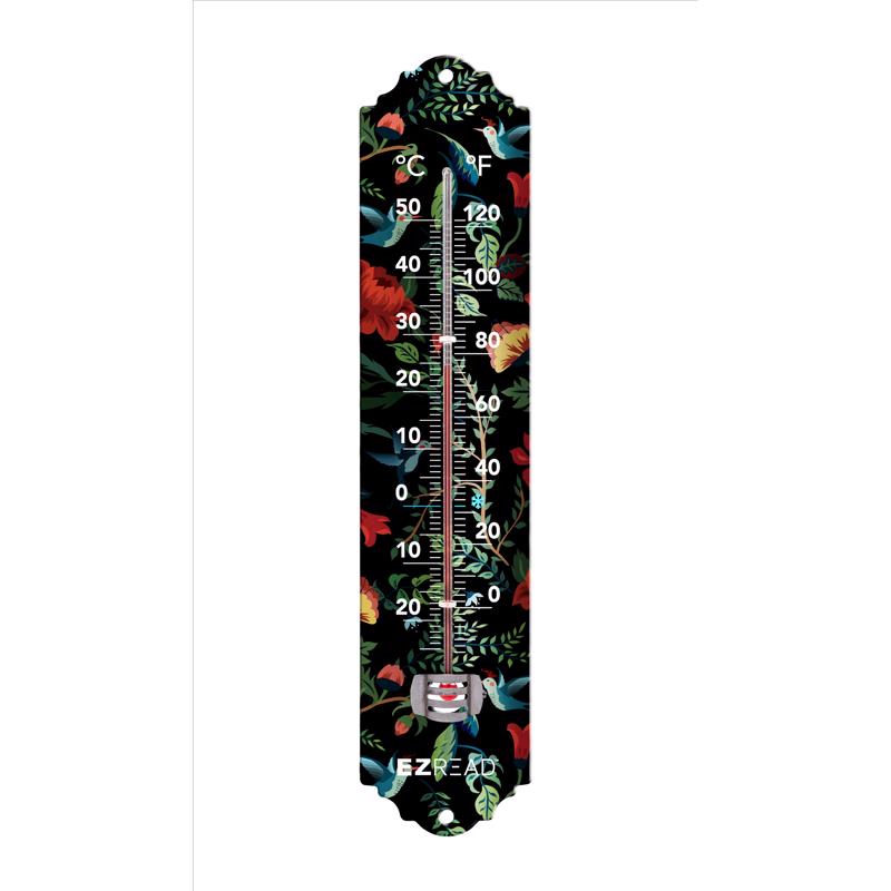 EZread 840-0124 Birds and Bloom Thermometer, Multicolored