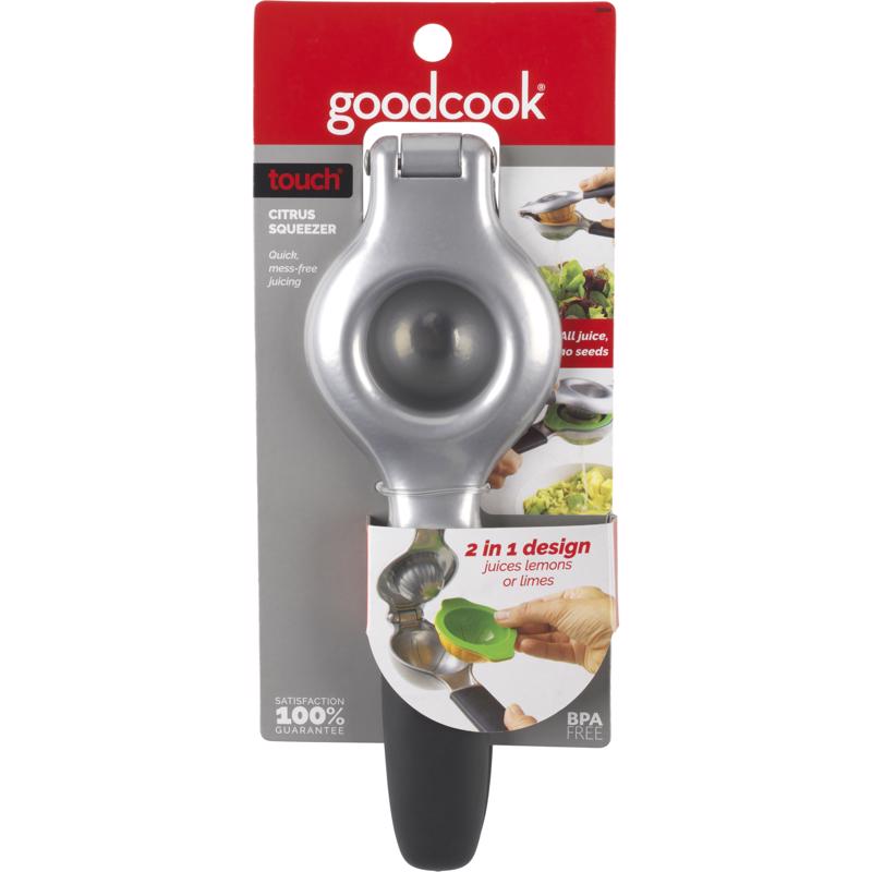 Good Cook 20504 Touch Aluminum Citrus Squeezer, Black/Silver