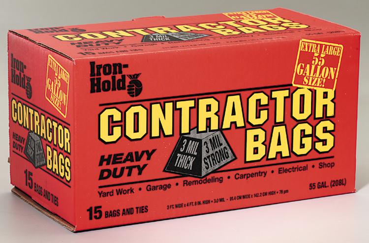 Iron Hold 618939 Contractor Trash Bags 55 Gallon