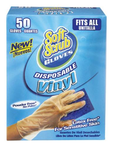 Soft Scrub 11250-16 Disposable Vinyl Gloves, 50 Count