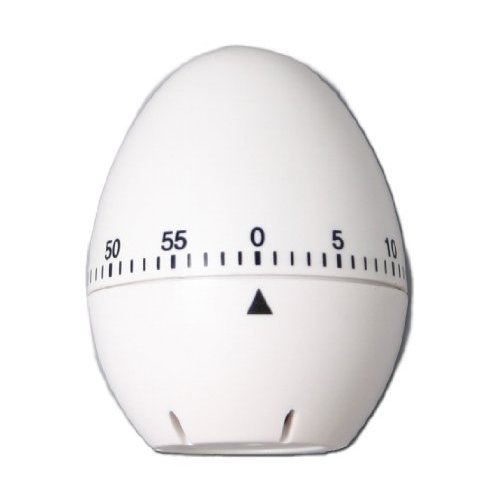 Chef Craft 21429 Egg Timer 60 Minute, White With Black