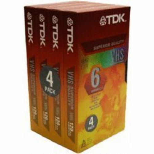 TDK 77000011063 Video Tape, Pack/4