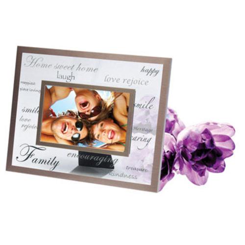 Cupecoy 51120 Silkscreened Floating Picture Frame, 4" x 6"