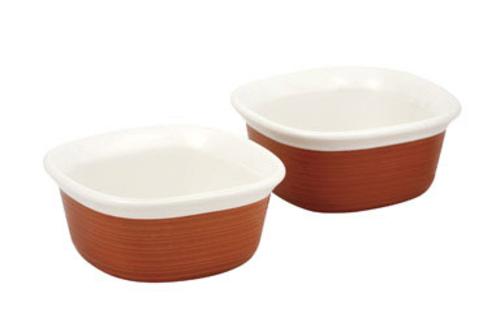 Corningware 1093933 Etch Ramekin Twin Pack, Brick Red, 7 Oz