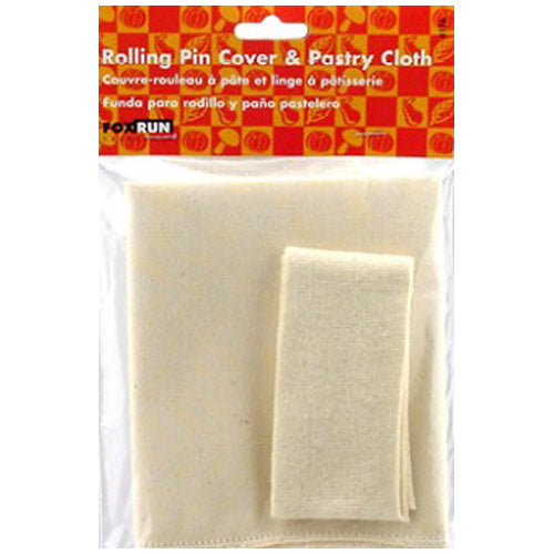 Fox Run 4176 Pastry Cloth Set And Rolling Pin Cover