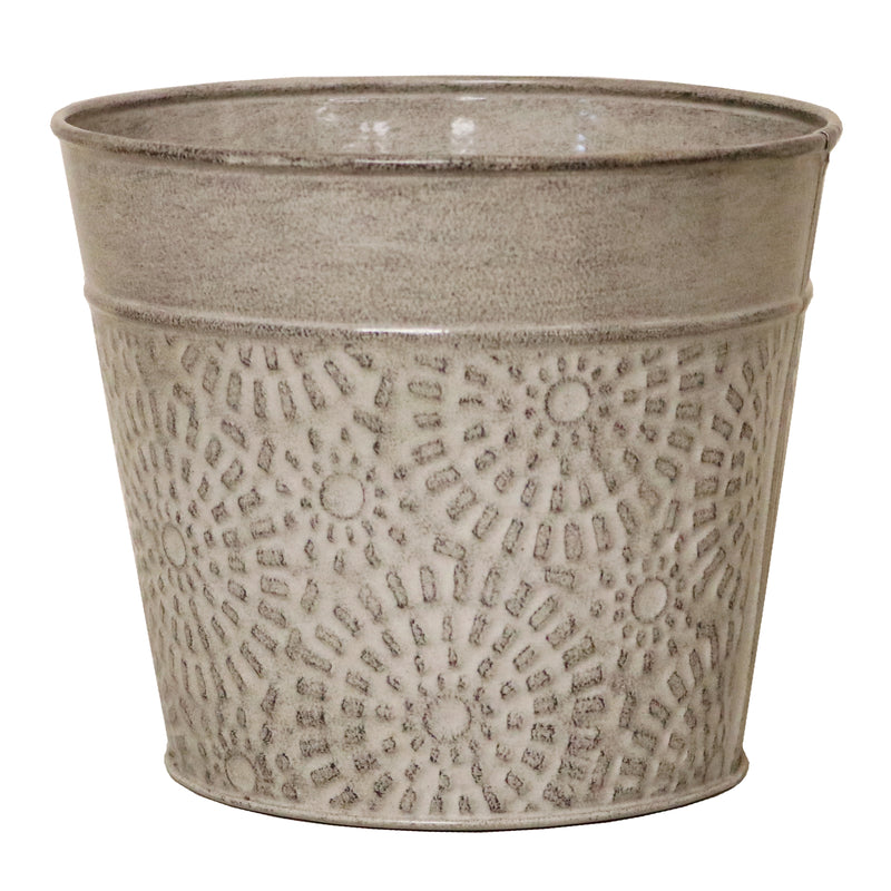 Robert Allen MPT02021 IronStone Cove Round Planter, 8 Inch
