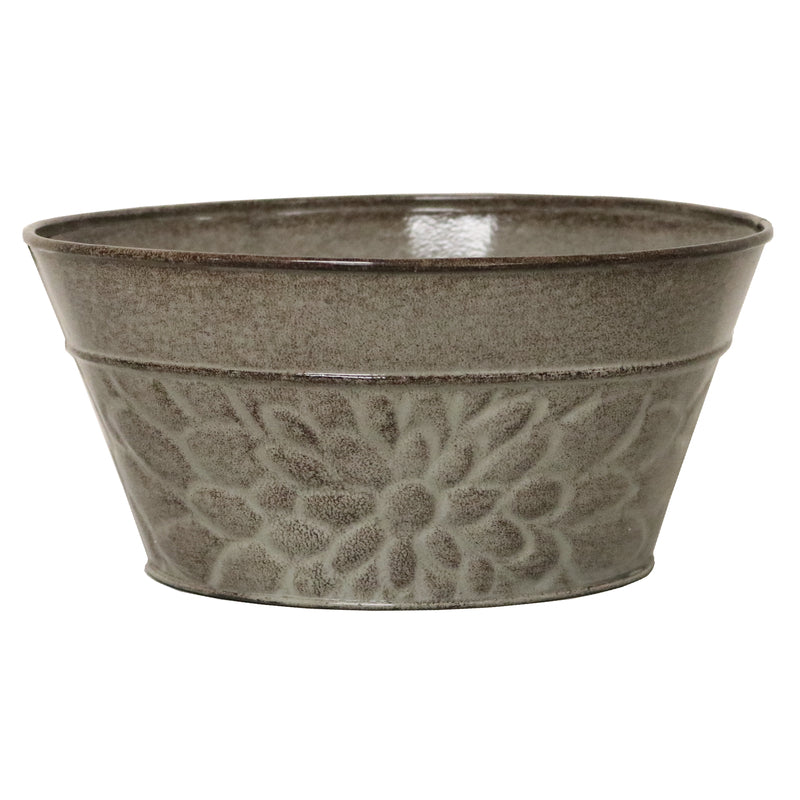 Robert Allen MPT02006 IronStone Laurel Bowl Planter, 8 Inch
