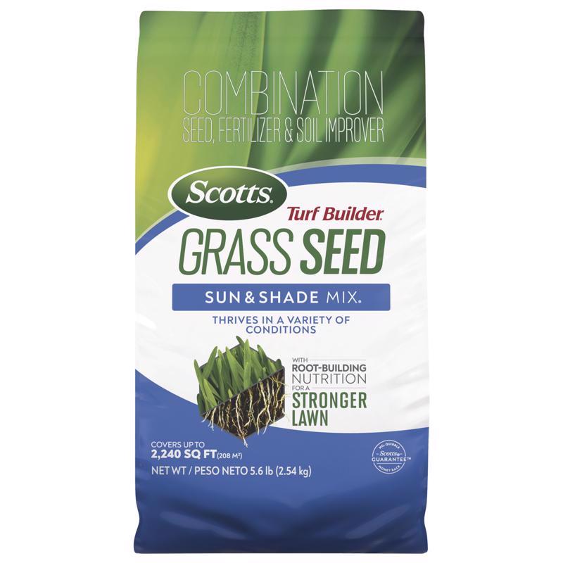Scotts 18055 Turf Builder Mixed Sun or Shade, Grass Seed, 5.6 Lbs