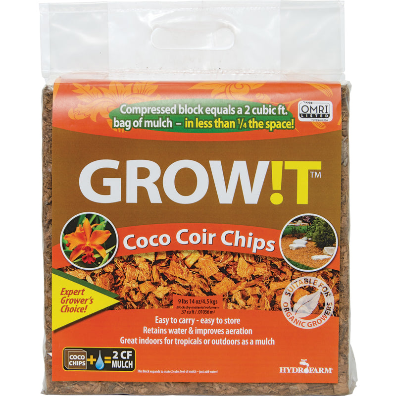 Growit JSCC2 Organic All Purpose Coco Coir Chips, 14 Ounce