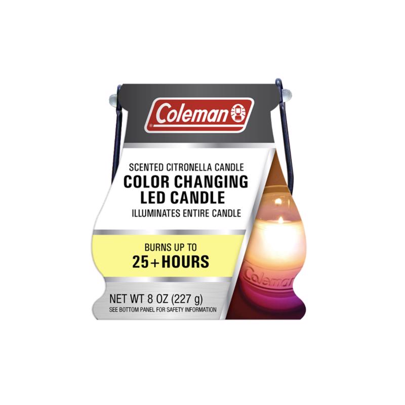 Coleman 7709 Citronella Candle with LED Light, 8 Ounce