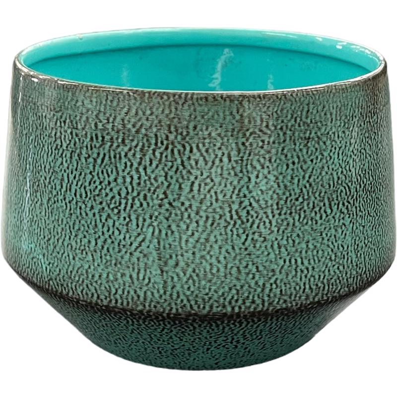 Robert Allen MPT02924 Tapered Chalet Planter, Surf Blue