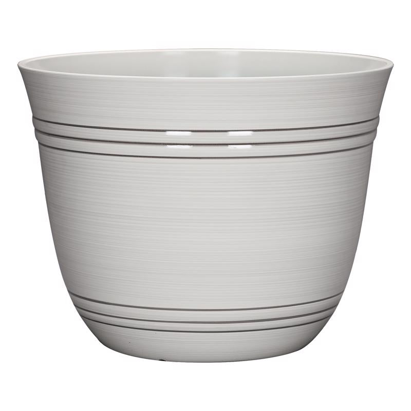 L&G Solutions PVH0115BWI Galileo Round Planter, White
