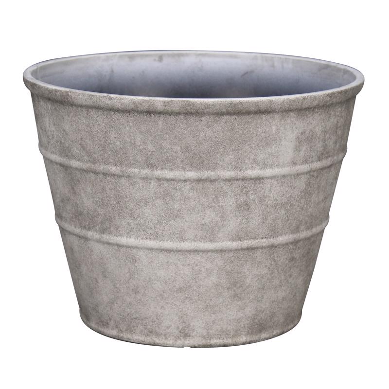 L&G Solutions PVF5116TSI Hamilton Round Planter, Stone