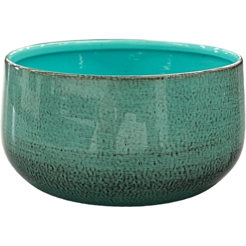 Robert Allen MPT02930 Mini Bella Bowl Planter, Surf Blue