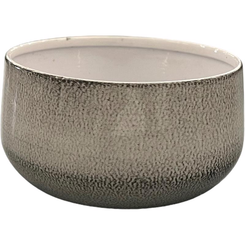 Robert Allen MPT02933 Mini Bella Bowl Planter, Dusted Pearl