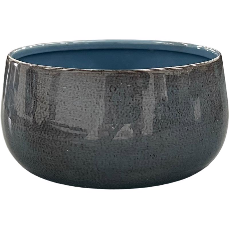 Robert Allen MPT02934 Mini Bella Bowl Planter, Stormy Sky