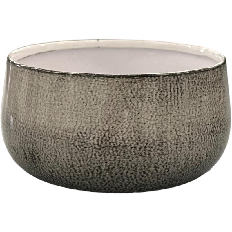 Robert Allen MPT02939 Mini Bella Bowl Planter, Dusted Pearl