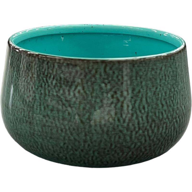 Robert Allen MPT02942 Mini Bella Bowl Planter, Surf Blue