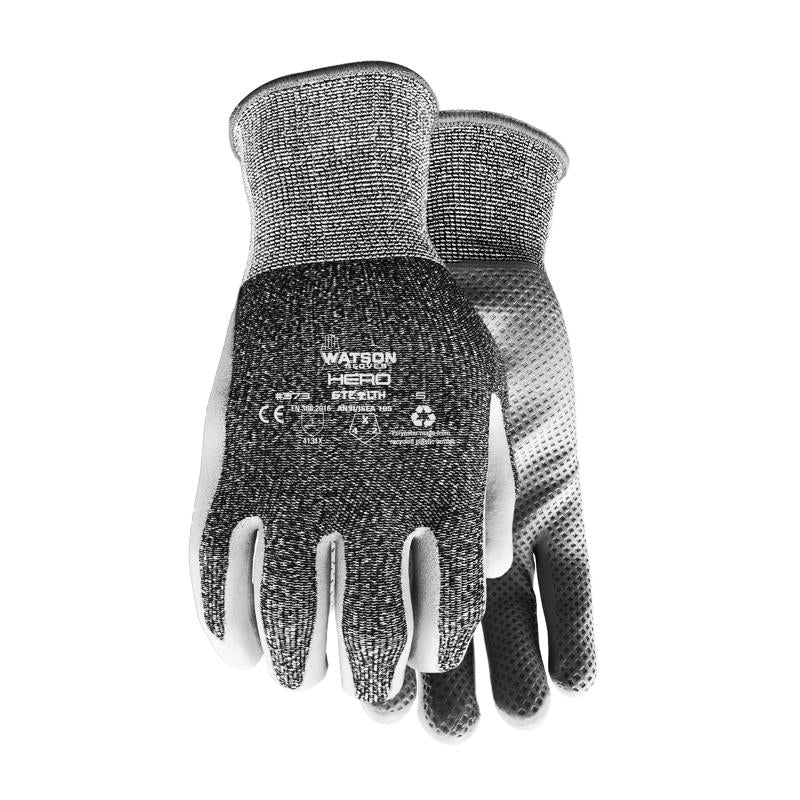 Watson Gloves 373-S Stealth Hero Dipped Gloves, Small, Black