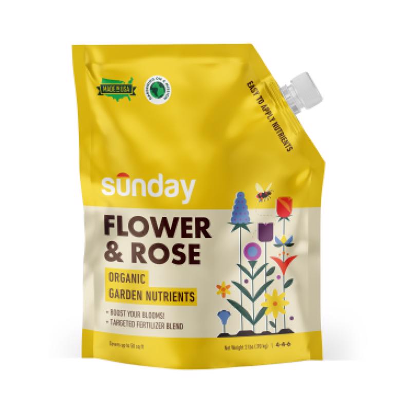 Sunday GF2004 Flower & Rose Organic Garden Nutrients Plant Fertilizer, 2 Lbs