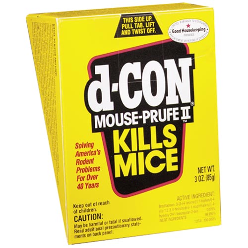 D-Con 1920000101 Mouse Prufe II Brodifacoum, 3 Oz, Pack