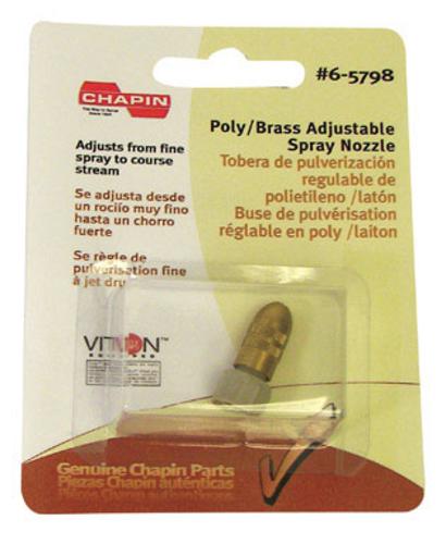 Chapin 6-5798 Adjustable Spray Nozzle, Poly-Brass