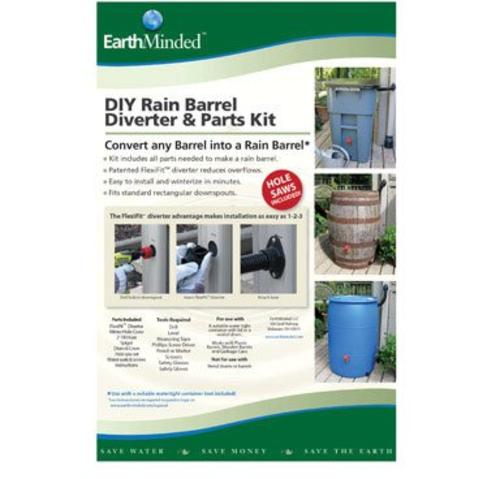 EarthMinded F-RN025 DIY Rain Barrel Kit  Plastic