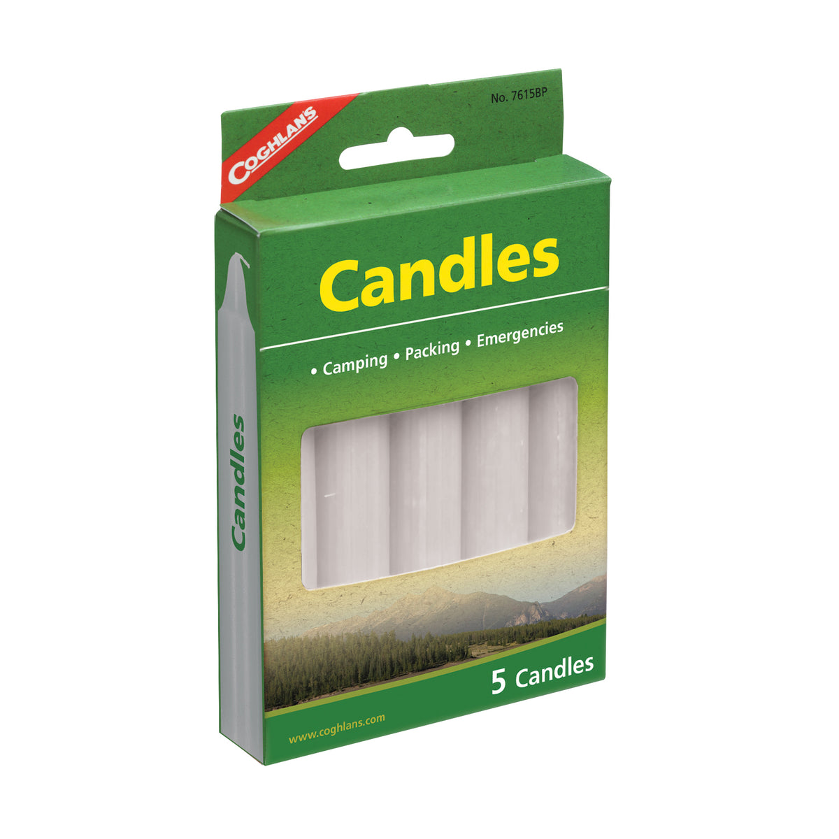 Coghlan's 7615BP Candles, 5 Hr, 3/4" x 5", Carded/ 5