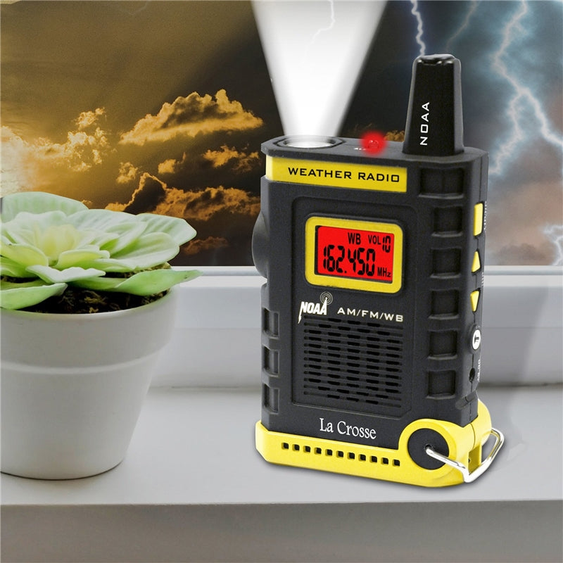 La Crosse Technology 810-805 NOAA Handheld Weather Radio, LR6 Alkaline Battery