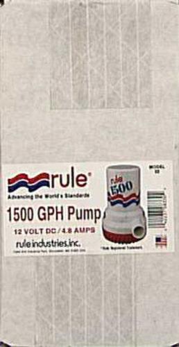 Rule 02 Bilge Pump, 1500 GPH, 12 V