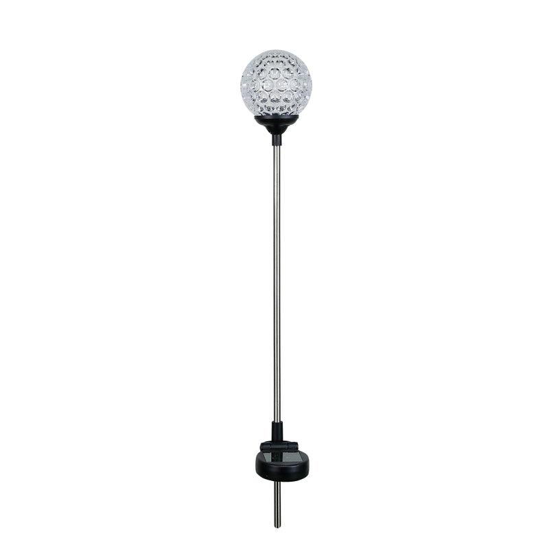 Alpine QYY112BB-CC Mystic Ball Solar Garden Stake, Black/Silver