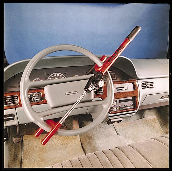 The Original Club 1000 Steering Wheel Lock, Red