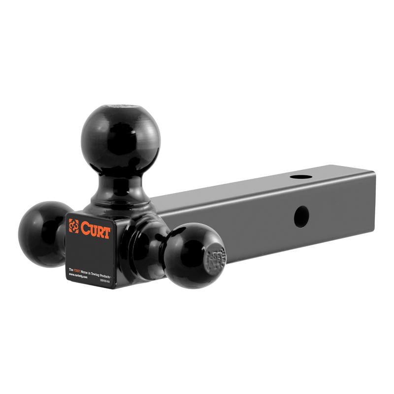 Curt 45652 Tri-Ball Mount, Black, 7 inches