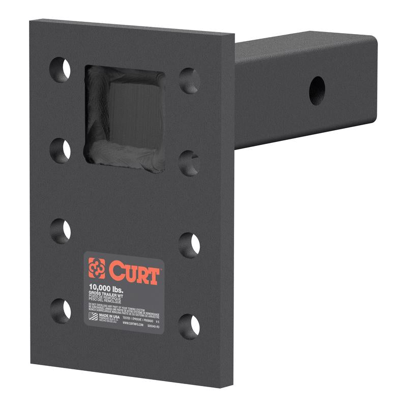 Curt 48323 Pintle Mounting Plate, Black, Steel