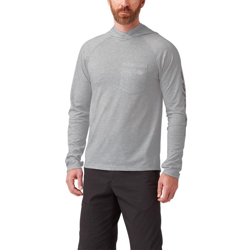 Dickies SL607AGXL Pullover Long Sleeve Tee Shirt, Cotton Polyester Blend