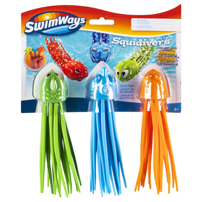 SwimWays 6038987 Squidivers Dive Sticks, Assorted Color, Rubber