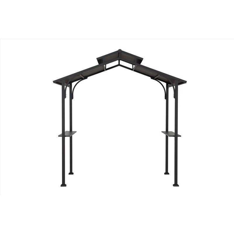Living Accents A104002800 Pyramid Grill Gazebo, Black, Steel